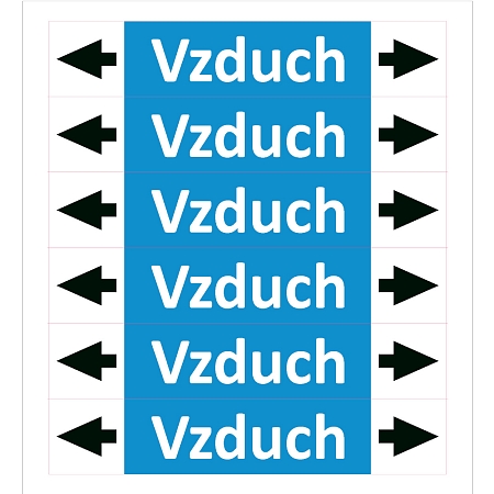 Značení potrubí ISO 20560, vzduch